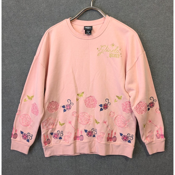 Wicked Tops - Wicked Box Lunch Sweatshirt Womens Medium Glinda Embroidered Pullover Crew Neck